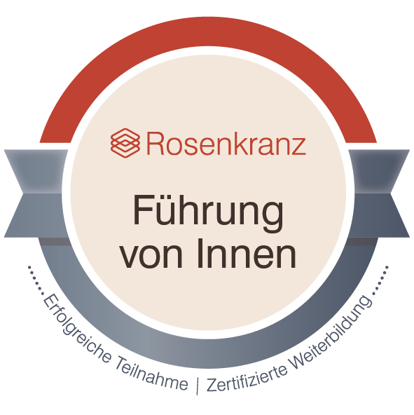 Rosenkranz Digital Badge F&uuml;hrung von Innen